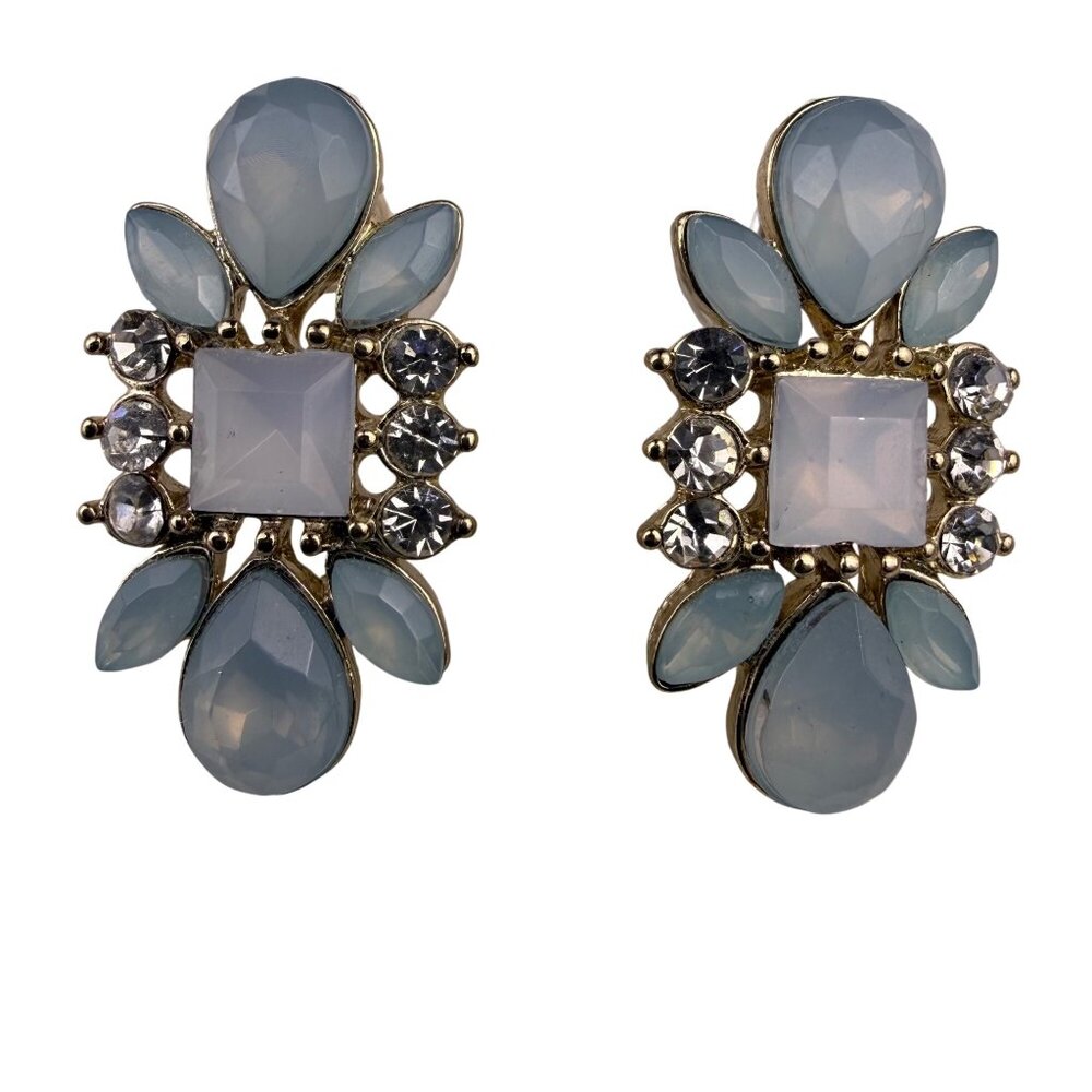 The Limited Womens Gold Tone & Blue Statement Stud Earrings